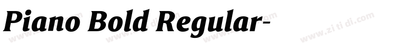 Piano Bold Regular字体转换